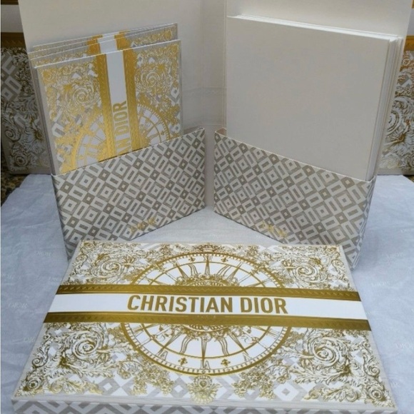 Christian Dior Gold and White Stationery Set - Picture 1 of 9